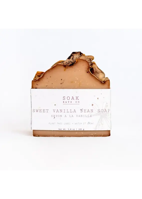 Soak Bath Co. Sweet Vanilla Bean Luxury Soap Bar