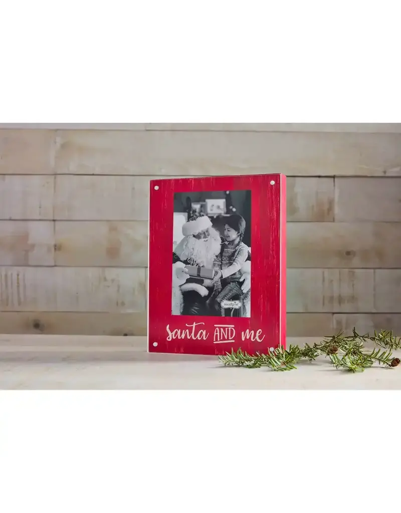 Mud Pie Santa And Me Wood Block Photo Frame