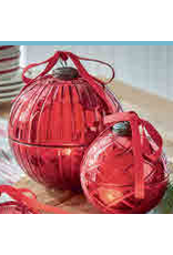 Red Glass Christmas Ornament Candle | lg