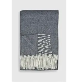 Langley Cashmere & Merino Wool Throw | Deep Grey