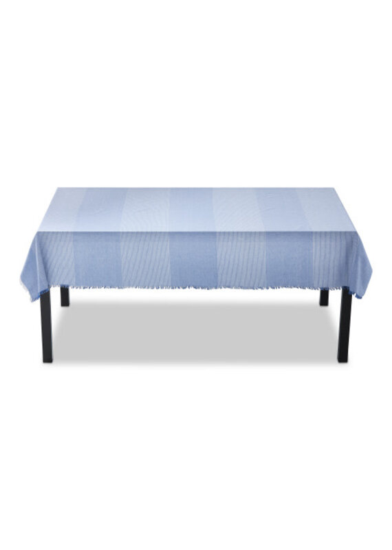 Cottage Blue Pinstriped Tablecloth