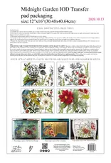 Iron Orchid Designs Midnight Garden Transfer Pad - four 12"x16" Sheets | Iron Orchid Designs