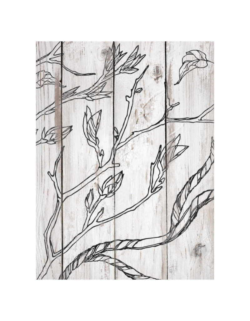 Iron Orchid Designs Branches & Vines Decor Stamp | Iron Orchid Designs 12"x12" with masks