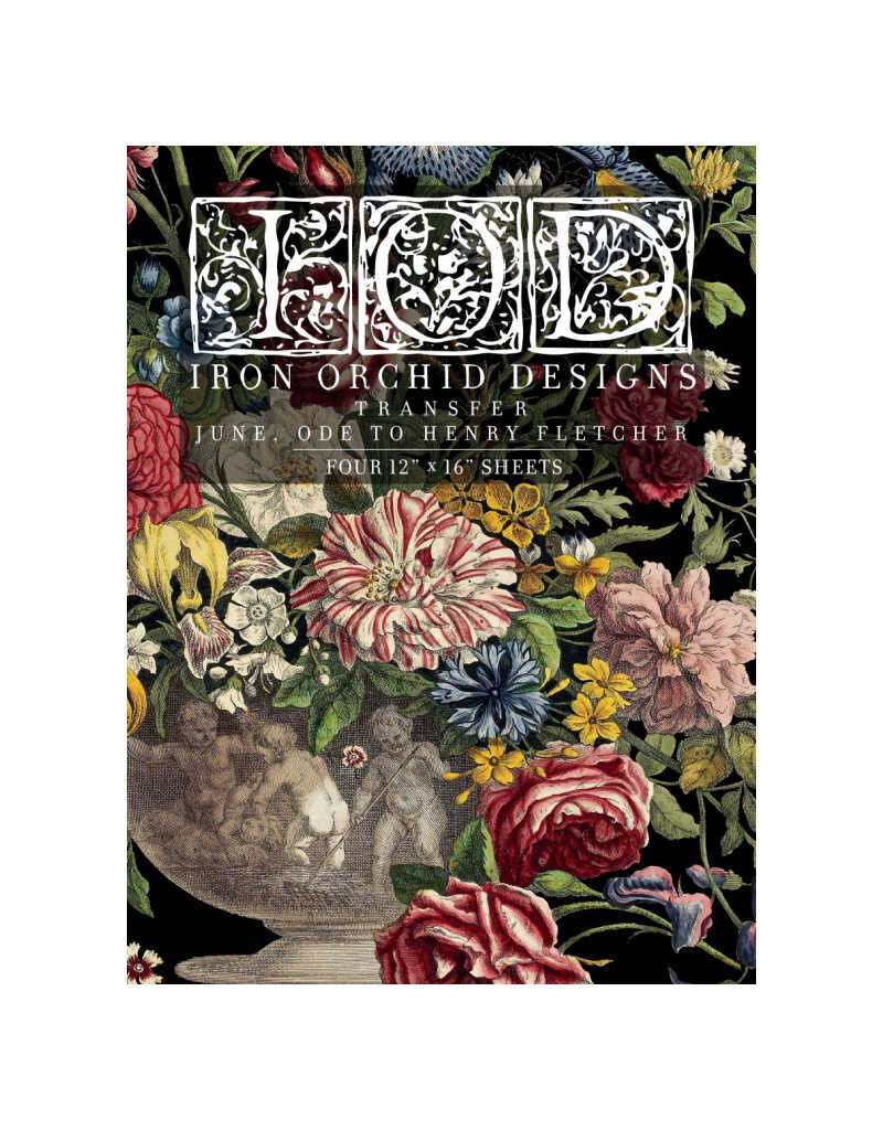 Iron Orchid Designs June, Ode to Henry Fletcher Transfer Pad - four 12"x16" sheets | Iron Orchid Designs
