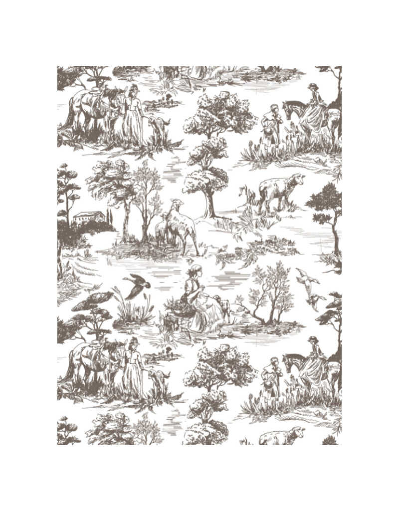 Iron Orchid Designs English Toile Transfer Pad - eight 12"x16" sheets | Iron Orchid Designs