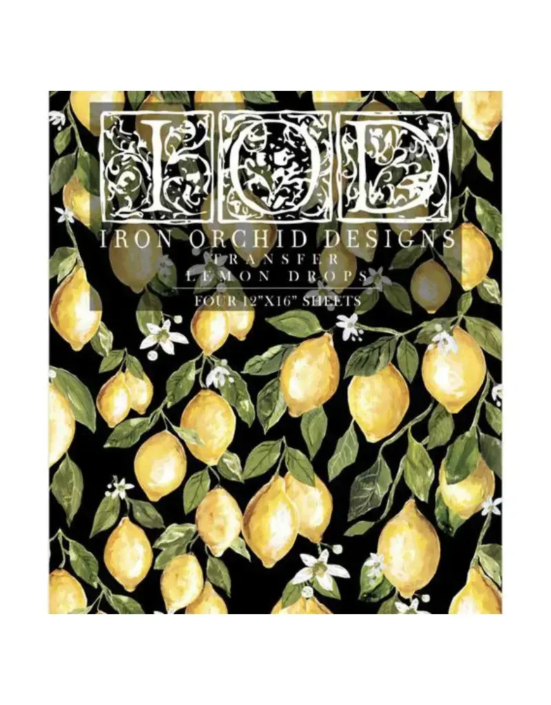 Iron Orchid Designs Lemon Drops Transfer Pad - four 12"x16" sheets | Iron Orchid Designs