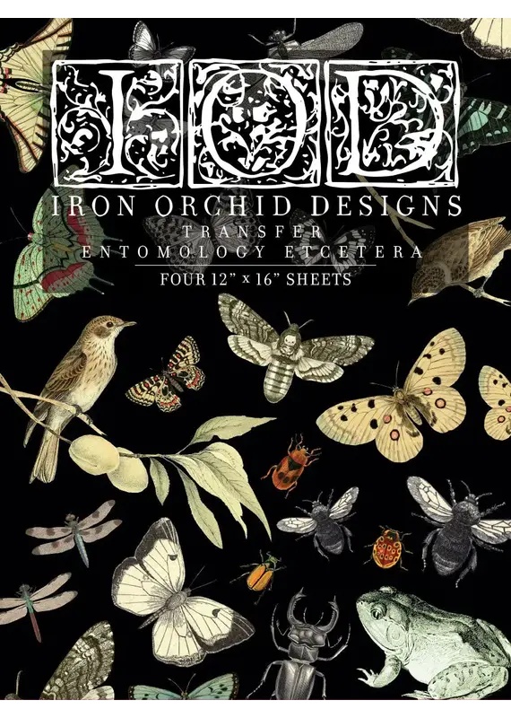 Iron Orchid Designs Entomology Etcetera Transfer Pad - four 12"x16" sheets | Iron Orchid Designs