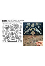 Iron Orchid Designs Pennsylvania Folk Decor Stamp | Iron Orchid Designs 12"x12"