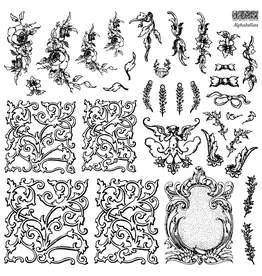 Iron Orchid Designs Alphabellies Decor Stamp | Iron Orchid Designs 12"x12"