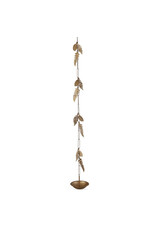 Fern Rain Chain in Antique Brass