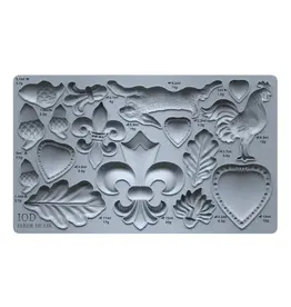 Iron Orchid Designs Fleur de Lis IOD Decor Mould (6″x10″)