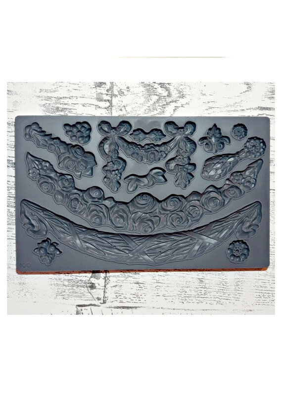 Iron Orchid Designs Floral Swags IOD Decor Mould (6″x10″) *Retired
