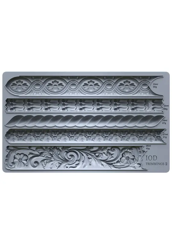 Iron Orchid Designs Trimmings 2 IOD Decor Mould (6″x10″)