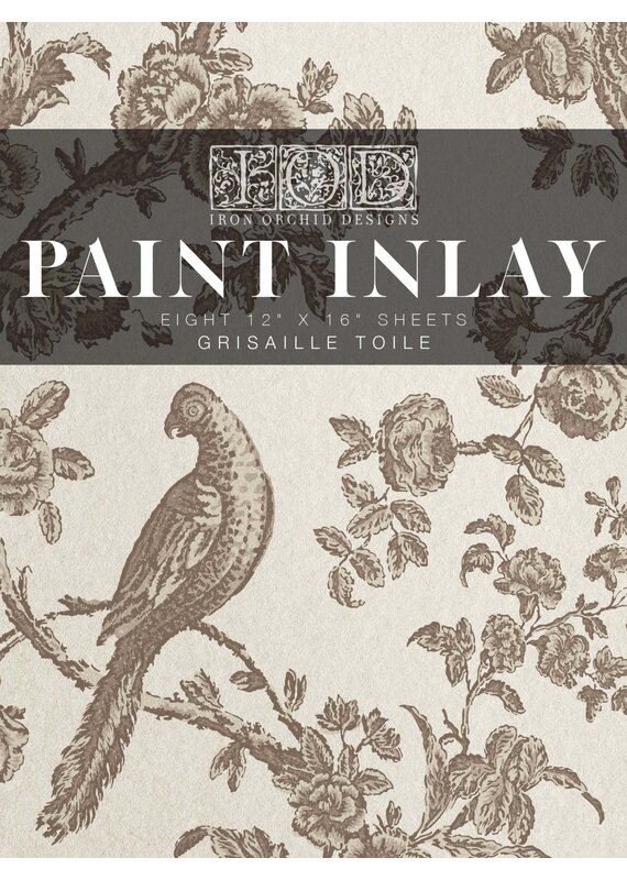Iron Orchid Designs Grisaille Toile ( eight sheet 12"x16") Paint Inlay | Iron Orchid Designs