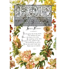 Iron Orchid Designs Lover of Flowers Transfer Pad eight 8"x12" sheets | Iron Orchid Designs