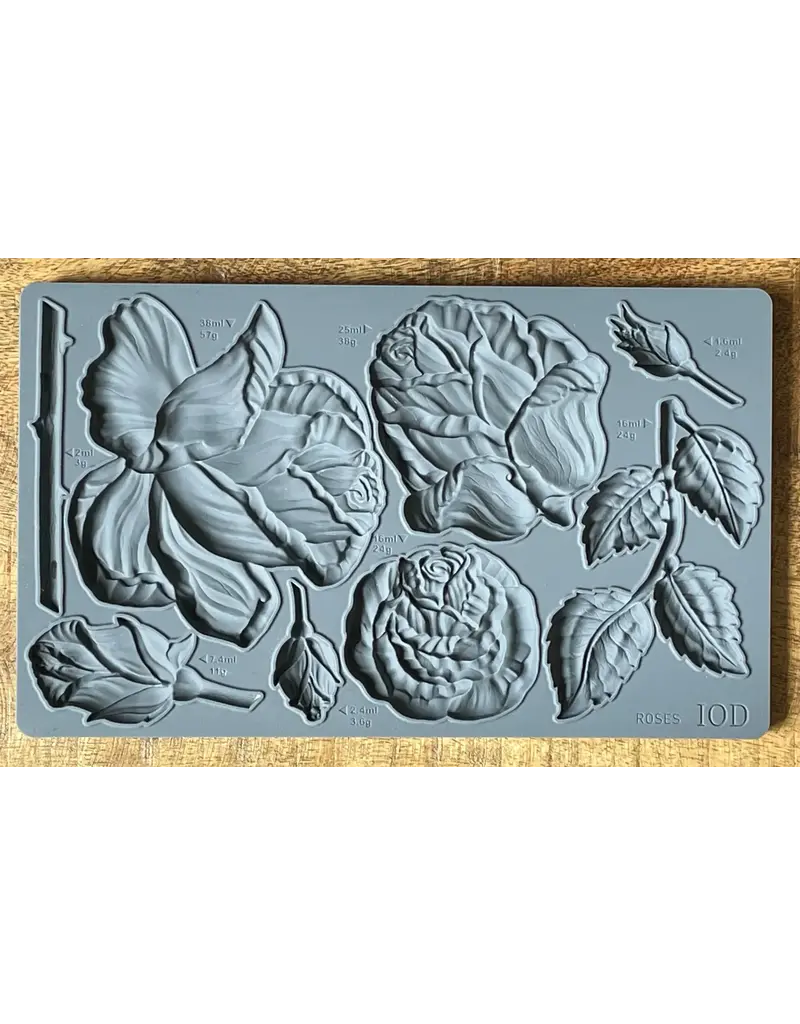Iron Orchid Designs Roses IOD Decor Mould (6″x10″)
