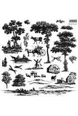 Iron Orchid Designs Rural Scenes (two sheet set) Decor Stamp | Iron Orchid Designs 12"x12"