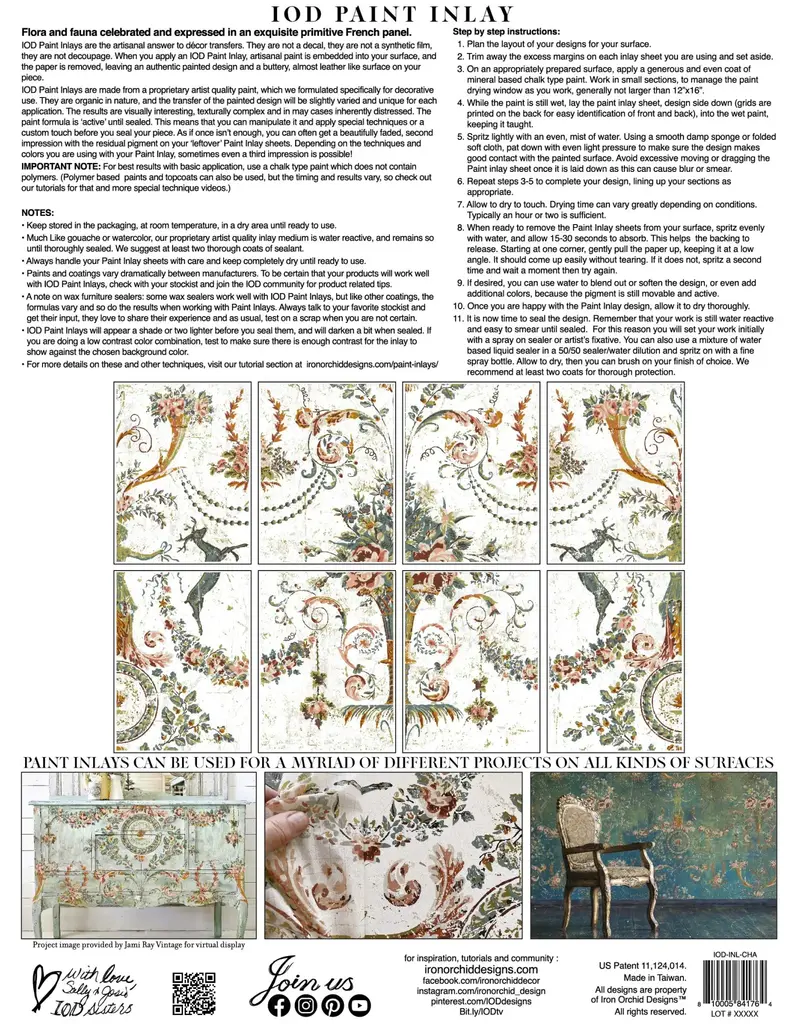 Iron Orchid Designs Chateau ( eight sheet 12"x16") Paint Inlay | Iron Orchid Designs