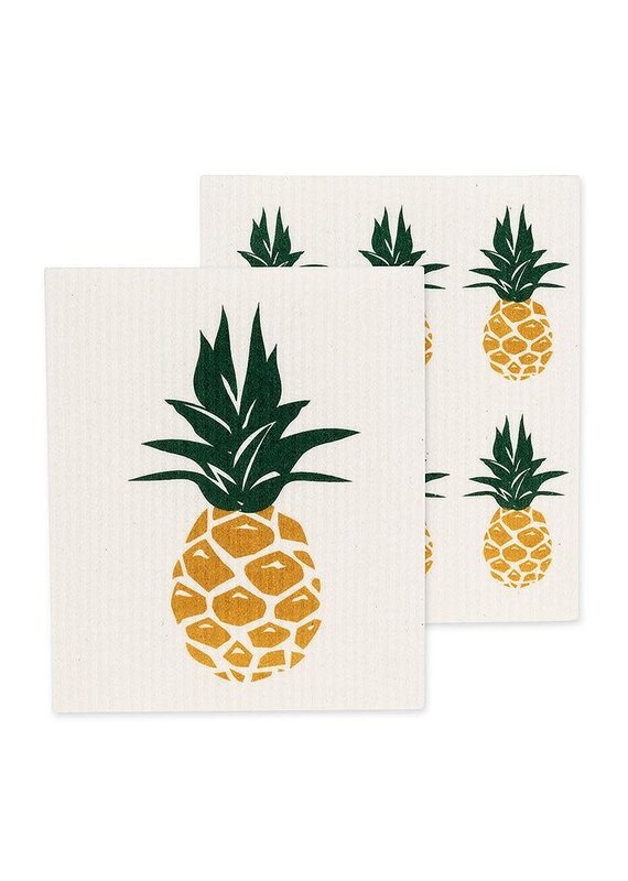 Abbott Collection Pineapple Swedish Dishcloths - Set of 2