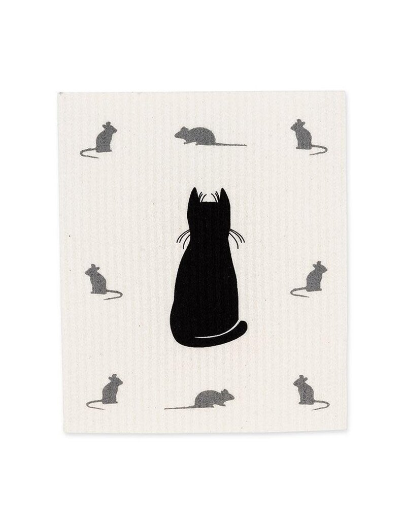 Abbott Collection Cat & Mice Swedish Dishcloths - Set of 2