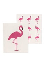 Abbott Collection Flamingo Swedish Dishcloths - Set of 2