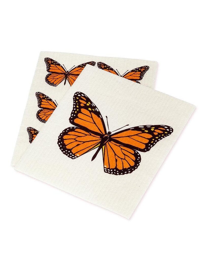 Abbott Collection Monarch Butterflies Swedish Dishcloths - Set of 2