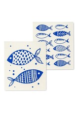 Abbott Collection Simple Fish Swedish Dishcloths - Set of 2