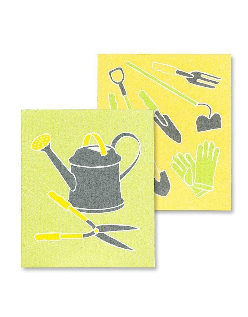 Abbott Collection Garden Tools Swedish Dishcloths - Set of 2