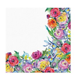 Abbott Collection Water Colour Rose Cocktail Paper Napkin - Package of 20