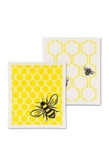Abbott Collection Bee & Honeycomb Swedish Dishcloths - Set of 2