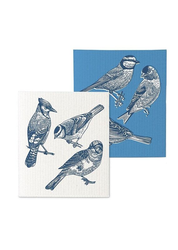 Abbott Collection Bird Sketch Swedish Dishcloths - Set of 2