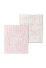 Abbott Collection Butterfly Swedish Dishcloths - Set of 2