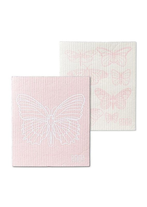 Abbott Collection Butterfly Swedish Dishcloths - Set of 2
