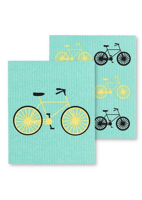 Abbott Collection Bicycle Swedish Dishcloths - Set of 2
