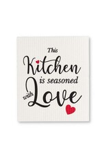 Abbott Collection Kitchen is Seasoned with Love Swedish Dishcloth - Set of 2