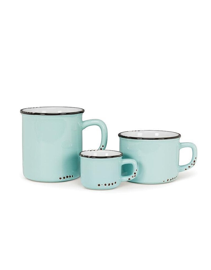 Abbott Collection Stoneware Enamel Look Mug - Blue