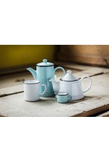 Abbott Collection Stoneware Enamel Look Espresso Mug - Blue