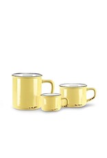 Abbott Collection Stoneware Enamel Look Espresso Mug - Yellow