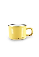 Abbott Collection Stoneware Enamel Look Espresso Mug - Yellow