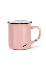 Abbott Collection Stoneware Enamel Look Mug - Pink