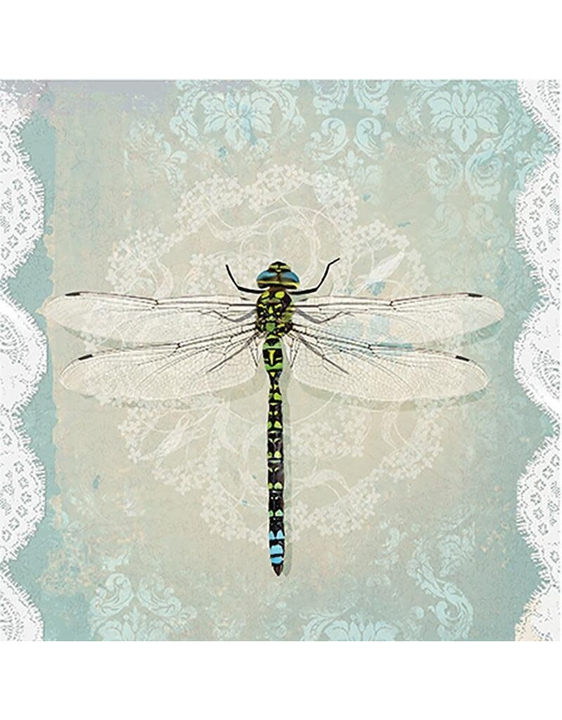 Abbott Collection Dragonfly Luncheon Paper Napkin - Package of 20
