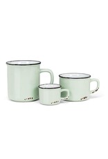 Abbott Collection Stoneware Enamel Look Espresso Mug - Mint