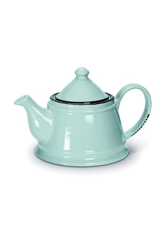 Abbott Collection Stoneware Enamel Look Teapot - Blue