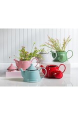 Abbott Collection Stoneware Enamel Look Teapot - Forest