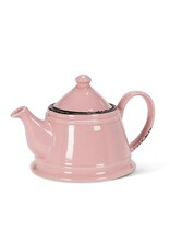 Abbott Collection Stoneware Enamel Look Teapot - Pink