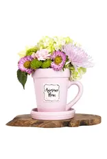 Awesome Mom Flower Pot Mug