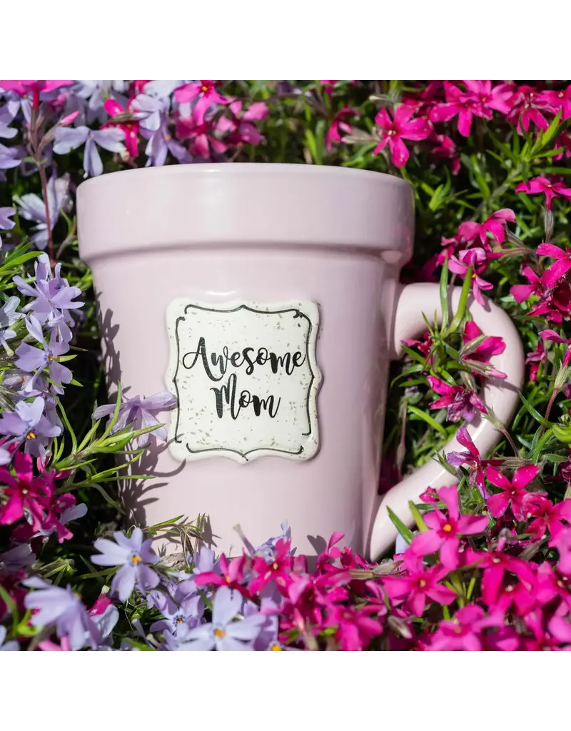 Awesome Mom Flower Pot Mug