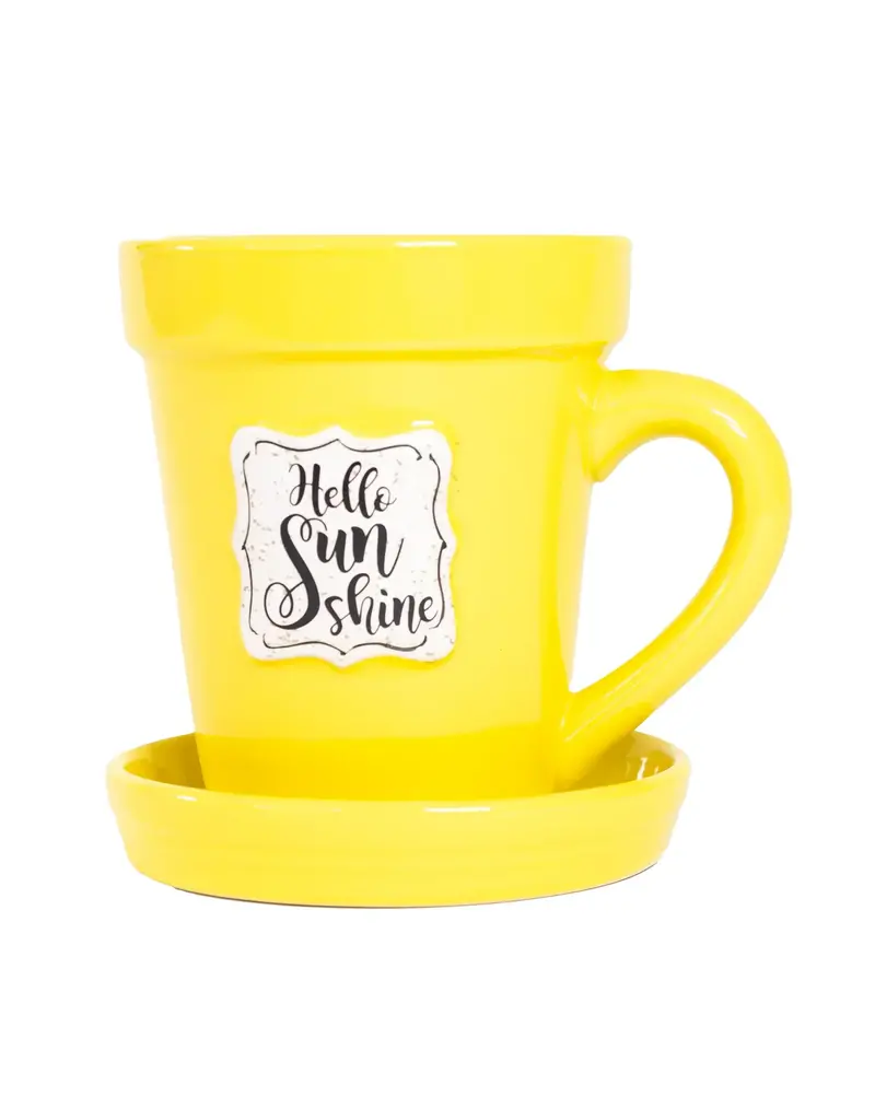 Hello Sunshine Flower Pot Mug