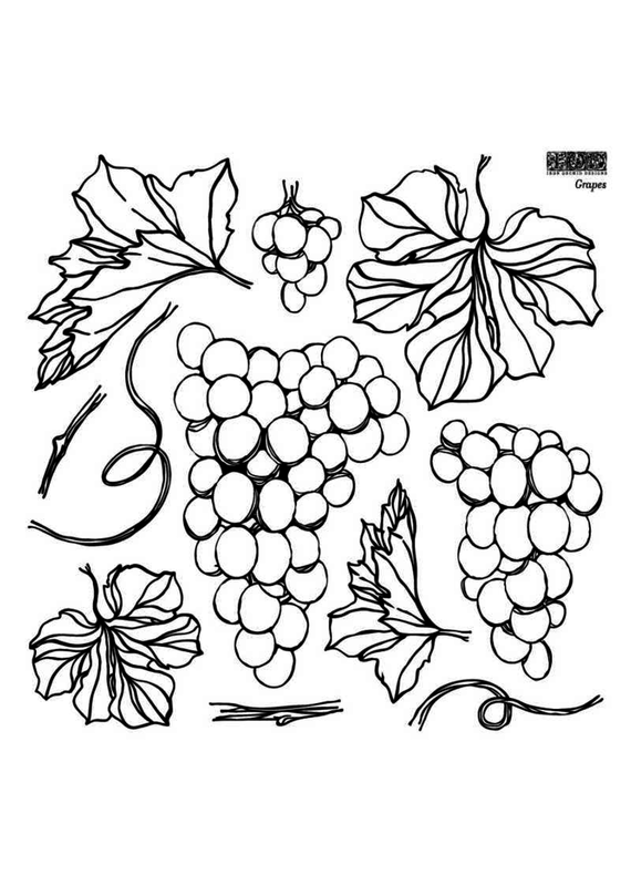 Iron Orchid Designs Grapes Decor Stamp | Iron Orchid Designs 12"x12"