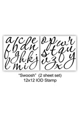 Iron Orchid Designs Swoosh (two sheet set) Decor Stamp | Iron Orchid Designs 12"x12"